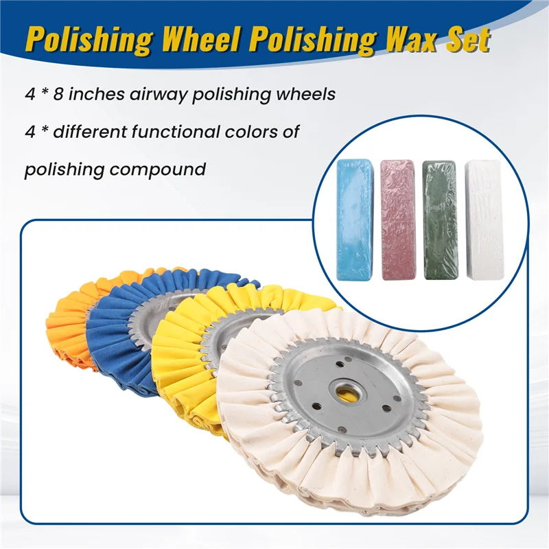 

Most-8 шт., 8-дюймовый шлифовальный круг, алюминиевый комплект для полировки колес, безопасный фланец диаметром 5/8 дюйма, беседка для угловой шлифовальной машины