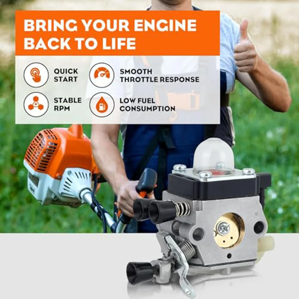 

Высокопроизводительный карбюратор для триммеров FS85, HS45, 38, 45, 55: Надежный сменный комплект, простая установка, экономичность, садовый инструмент
