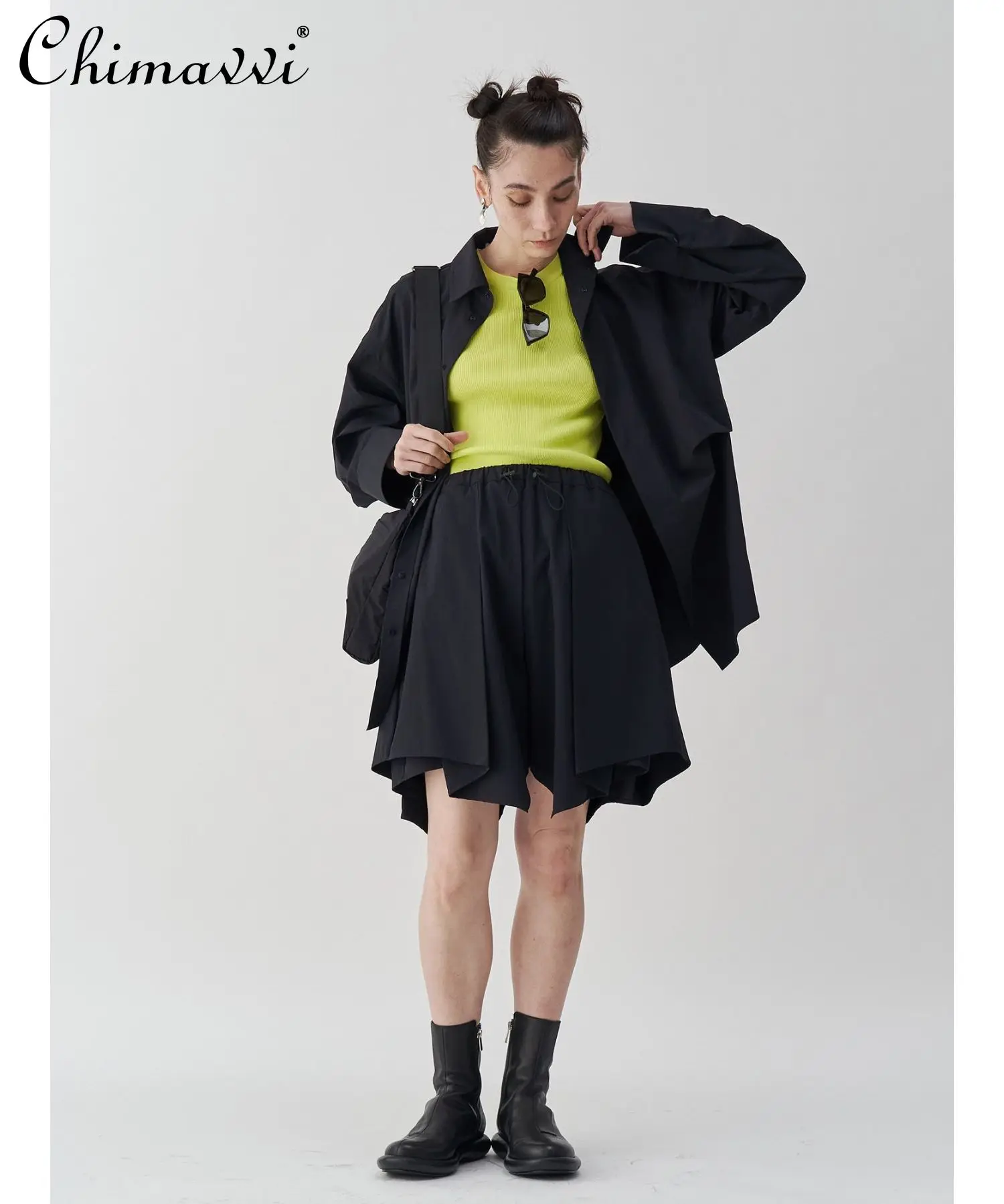 2025 여름 옷 패션 루즈핏 여성 반바지 일본 스타일 신상 기능성 아웃도어 캐주얼 레이어드 숏 팬츠