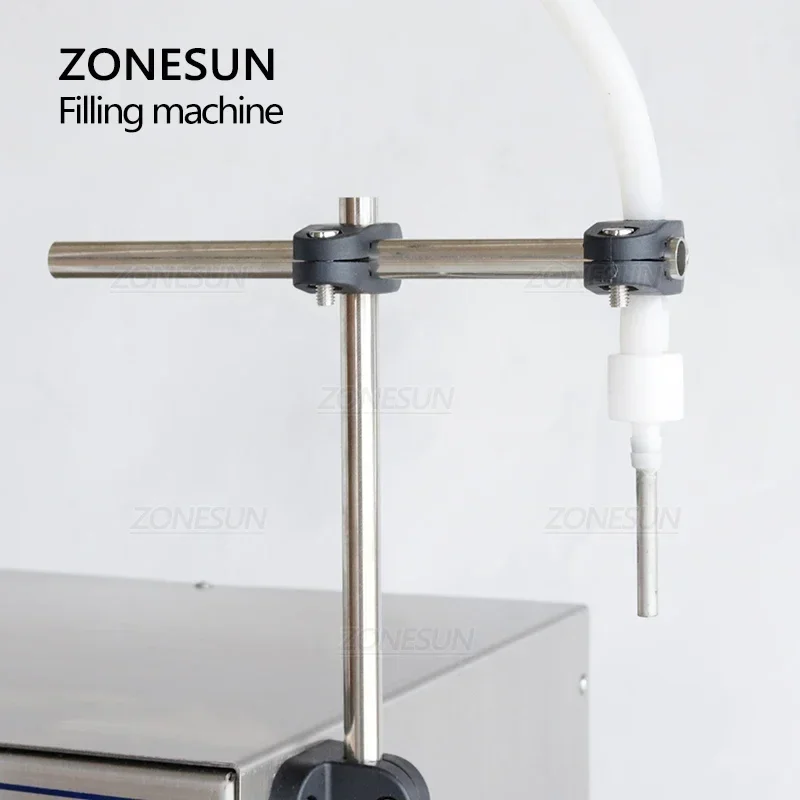 ZONESUN آلة تعبئة السوائل ZS-YG1 رئيس واحد مضخة مغناطيسية مشروبات المياه عصير زجاجة عطر حشو العرض 5-3000 مللي #4