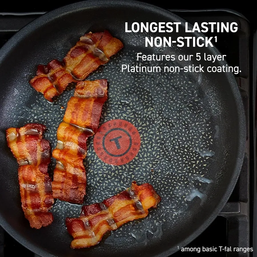 Набор посуды Expertise с антипригарным покрытием, 14-компонентная индукционная совместимая духовка и бройлер, безопасная до 500F, идеально подходит для использования на колесах и кемпинга.