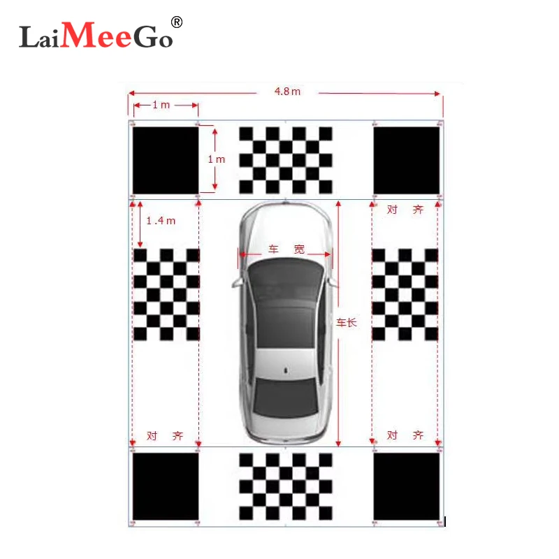 Tissu de calibrage de Correction de caméra de voiture, système de caméra de voiture à 360 degrés pou
