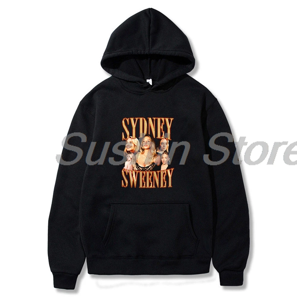 

Sydney Sweene Vintage Hoodie Retro Graphic Unisex Long Sleeve Streetwear Men Women Hooded Sweatshirt Fashion Clothes