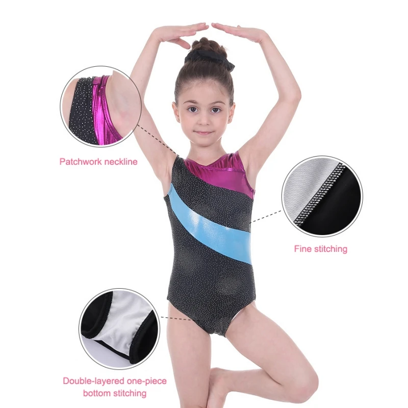 Dzieci trykot baletowy dziewczyna bez rękawów gimnastyczny trykot Tutu sukienka księżniczka baleriny sukienki kostium wydajność Dancewear