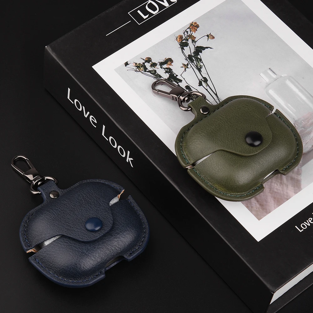 Luxury Leather PU Cover For Samsung Buds 3 Pro Buds3 Case For Samsung Galaxy Buds 3 buzz 3 pro Funda Headphone Sleeve With Hook