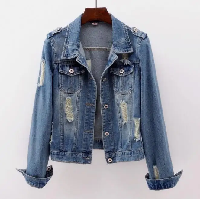 

VOLALO Large Size 5XL Denim Jacket Ladies Jacket Street Clothing Harajuku Retro Autumn Basic Jacket 2024 Fashion New