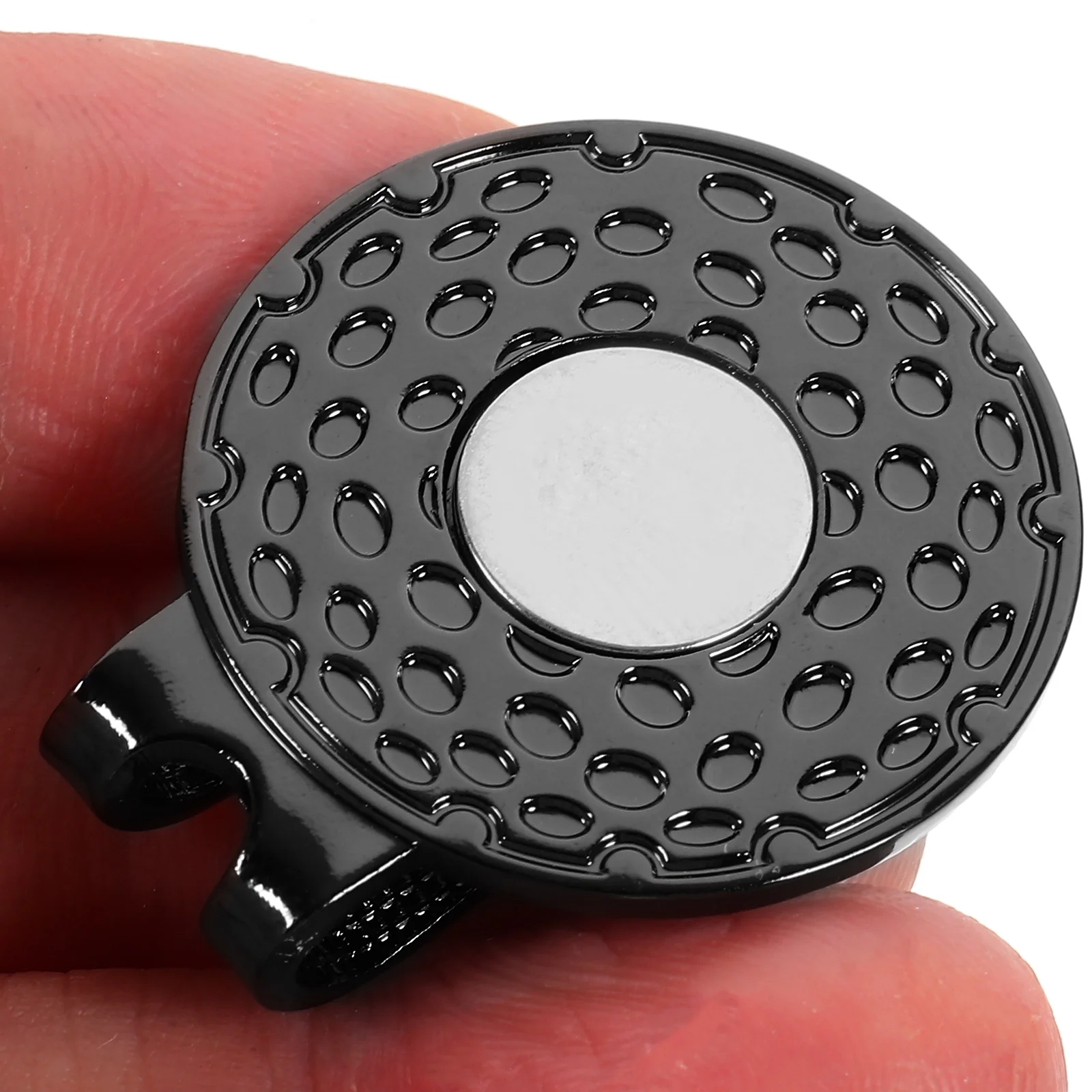 

2Pcs Golf Clip 5mm Ball Metal Golf Hat Clips Marker Silver Black 25mm Durable Portable Golfer Gift Accessories