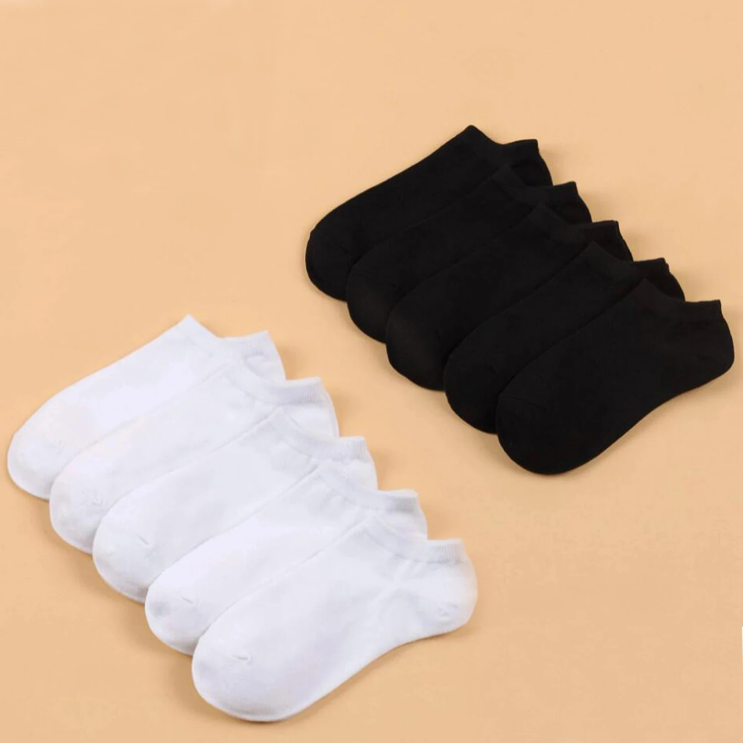 10/20 Pairs Women\' s Candy Colors Ankle Socks Invisible Black And White Breathable Sports Socks For Ladies Girls