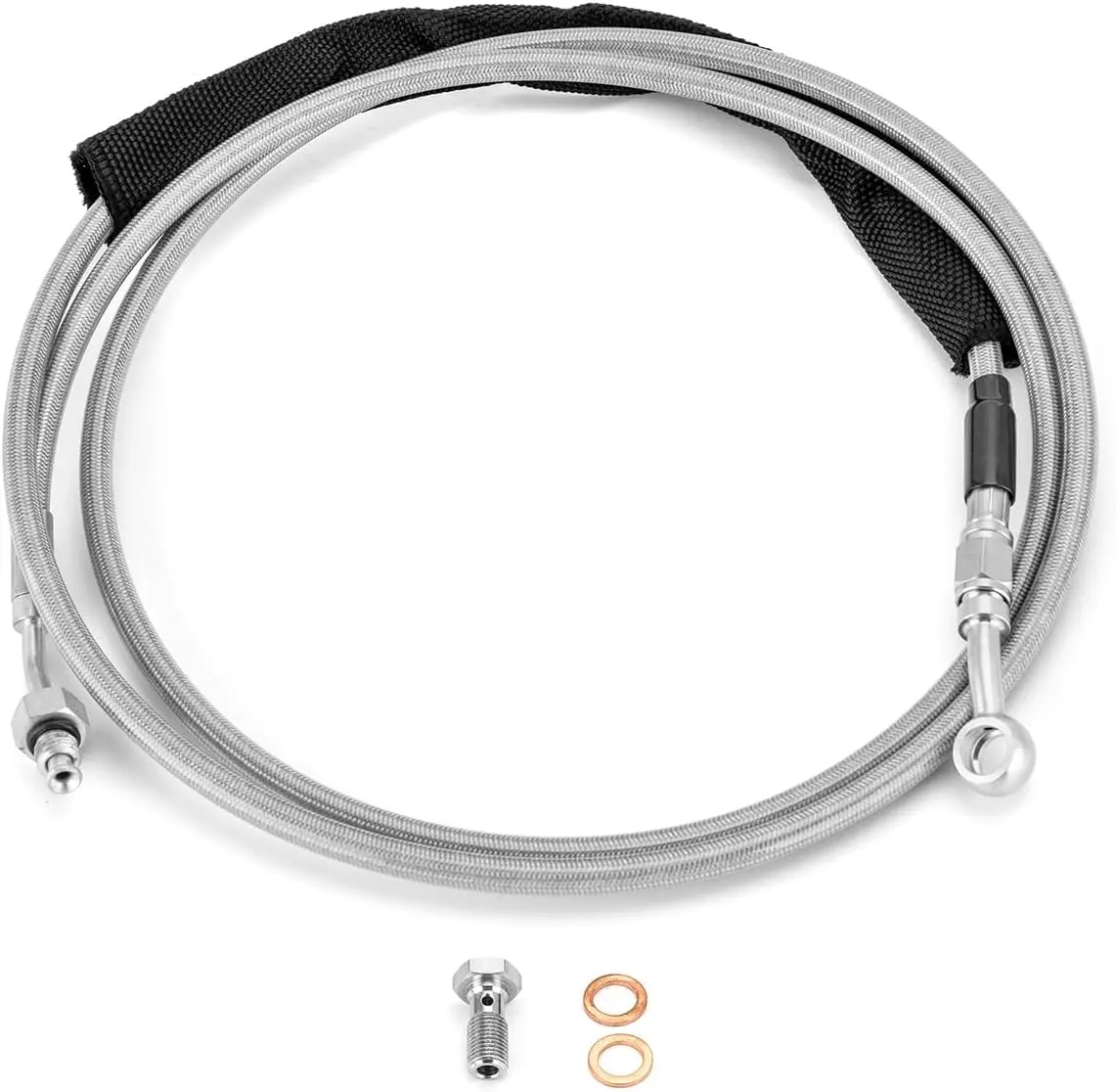

78" Hydraulic Clutch Line Stainless Steel Fit 16"-18" Handlebar Compatible with Harley Touring 2017-2020 Softail S Models and CV