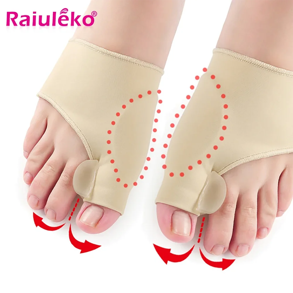 2Pcs Toes Valgus Corrector Foot Care Toe Big Bone Separator Thumb Valgus Protector Splint Correction Feet Tool Pedicure Sock