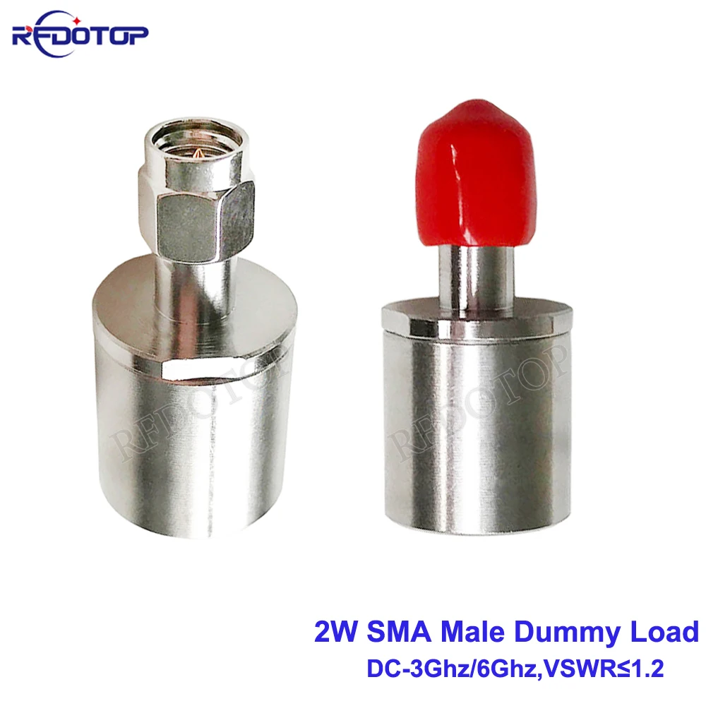 

2W SMA Male DC-3Gh/4Ghz/6GHz RF Coaxial Termination Dummy Load Connector Socket Brass Straight Coaxial RF Adapters Nickel Plated