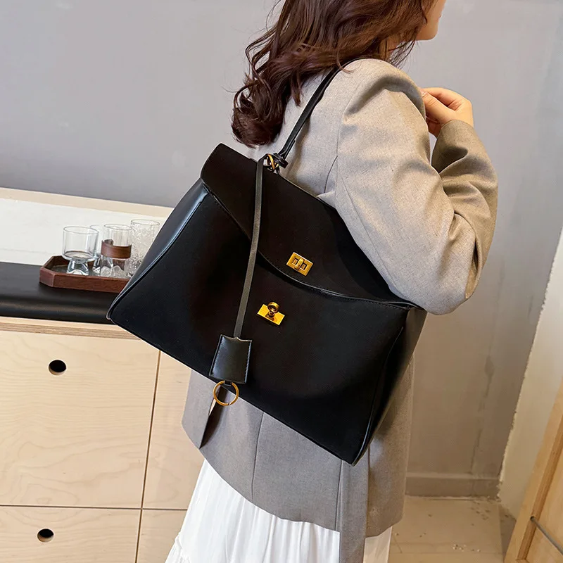 

Branded Shoulder Bags Luxury Women Soft suede Leather Solid Color Large Capacity Shopper Totes 2025 niche Designer Handbags