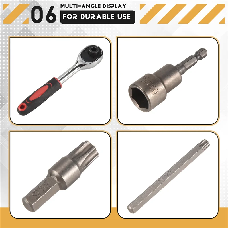 AC54-4個 ハードトップとドア取り外しトルクスセットツールキット 交換用 68361574AB 82214166AB 2007-2020 ジープ ラングラー JK JL ルビコン SA用