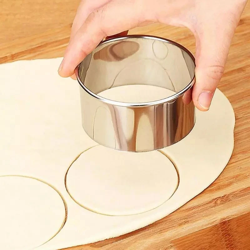 3 size Stainless Steel Round Dumplings Wrappers Molds Cutter Maker Tools Cookie