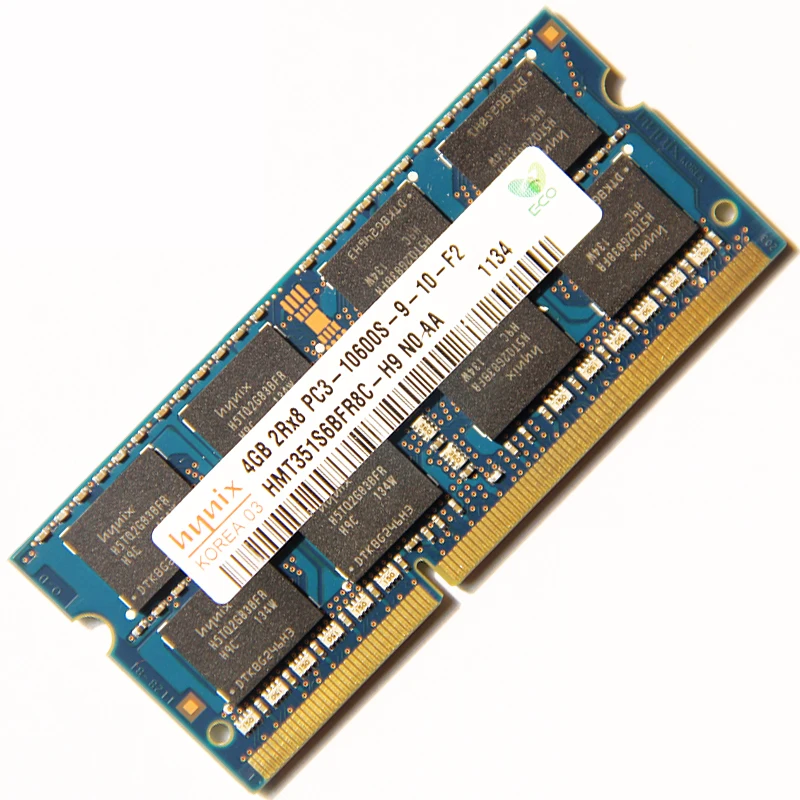 hynix DDR3 4GB 1333mhz RAM 2Rx8 PC3 - 10600S Laptop Memory SODIMM 1.5V