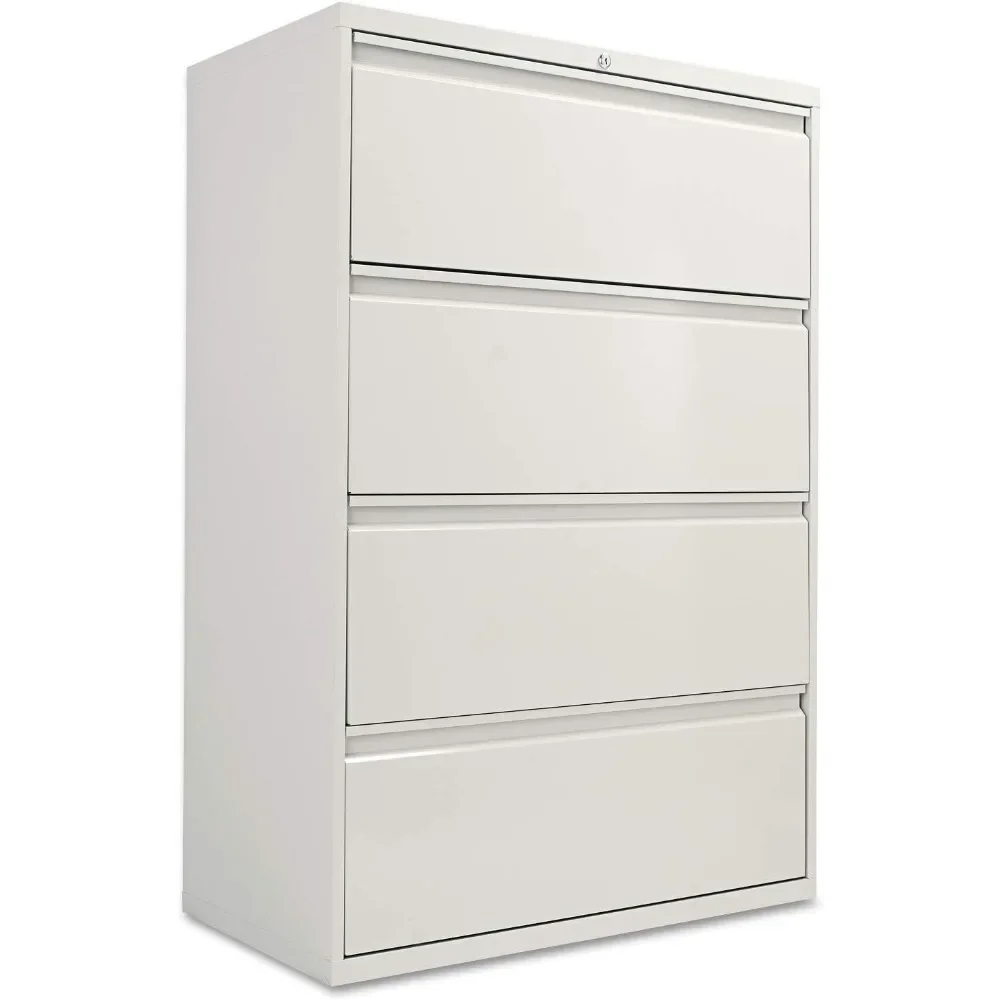 ALELF3654LG Four-Drawer Lateral File Cabinet, 36w x 19-1/4d x 53-1/4h, Light Gray