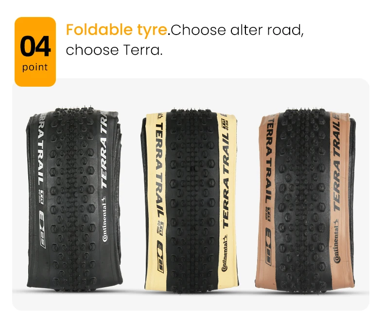 Continental Rennradreifen Terra Trail 700x40C 35C 45C 50C Tubeless Ready Schwarz/Creme/Braun 3/180 TPI Faltreifen Nobox – Detail 7