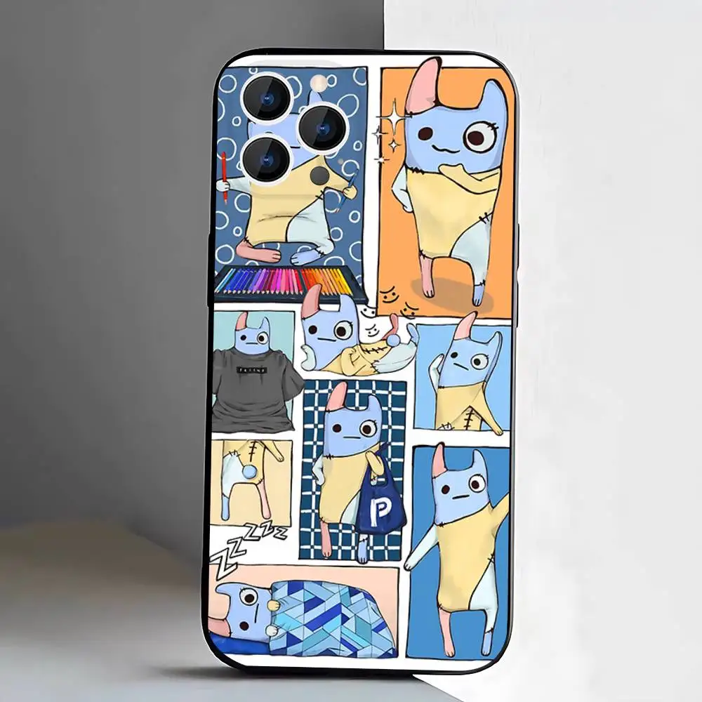 Bad B-Buddy Nong D-Puppe Handyhülle für iPhone 17,16,15,14,13,12,11,Pro,XS,Max,XR,Plus,E,SE4,Mini Schwarz Soft Cover