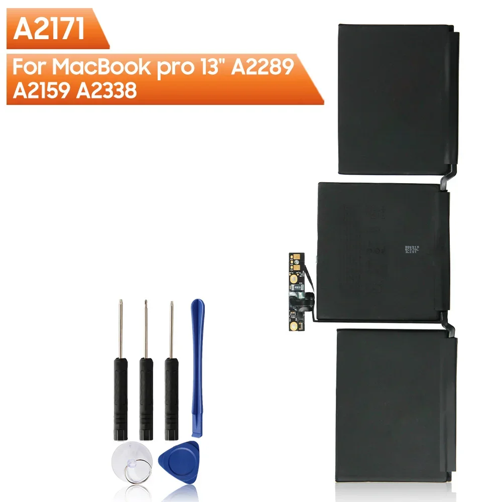 

Replacement Battery A2171 For MacBook pro 13" 2019 A2289 A2159 A2338 Rechargeable Battery With Free Tool