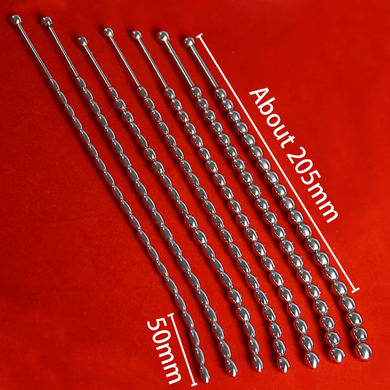 Curved Urethral Insert Penis Plug Stainless Steel,Metal Urethtra Urethra Dilator Sounds Beads,Long Uretre Sounding Catheter