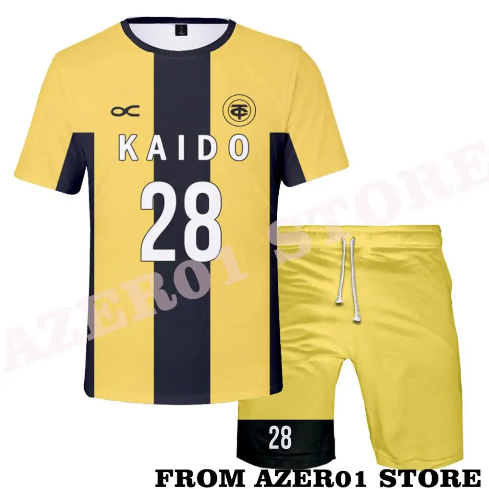 Aoashi Ao Ashi Cosplay Merch T-shirt Pria/Wanita Kaos T-shirt Sepak Bola Seragam Sepak Bola Dua Potong Set Setelan Ashito Aoashi Kota Esperion