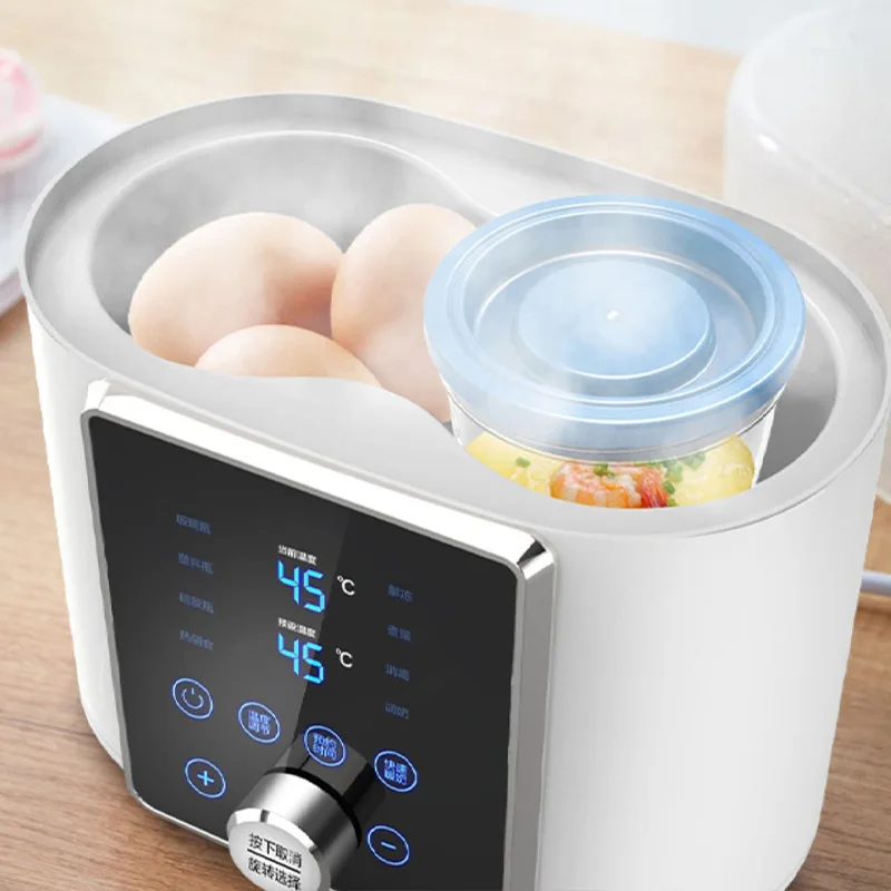 Multi function Baby Bottle Warmer Heater Sterilizer 8-in-1 Fast Milk Warmer with Timer Breast Milk or Formula Fits 2 Bottles