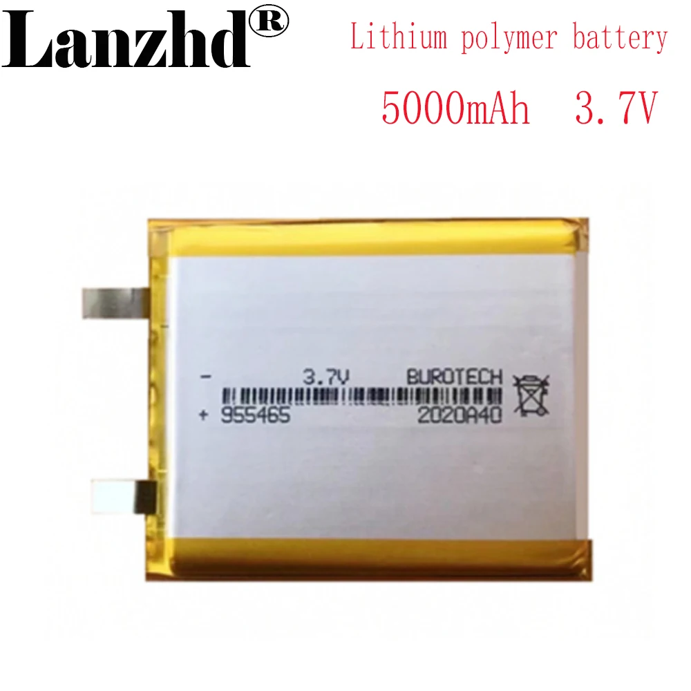 1-10 szt. Akumulator litowo-polimerowy 3.7V 5000mAh 955465 miękki pakiet do zasilania banku głośniki z Bluetooth Tablet DVD