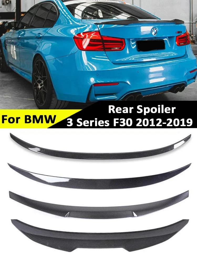 Carbon Fiber Rear Bumper Lip Trunk Spoiler MP M4 PSM Style Gloss Black Wing Splitter For BMW 3 Series F30 2012-2019