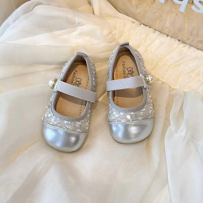 Girls Leather Shoes for Party Wedding Children Mary Janes Princess Shoes Color Matching Soft Breatheable Kids Performance Shoes