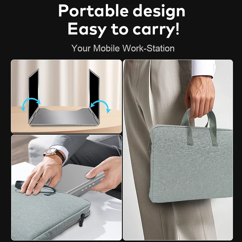 

Professional Service S900 Portable Triple Monitor 16 Inch with 1200P 16 10 Ratio and 100% sRGB for Laptop Extend Mac Windows