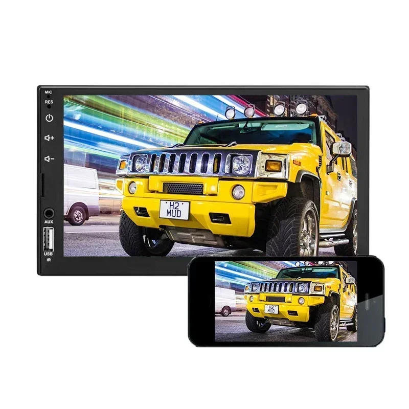 original factory 7 inch universal touch screen double din bt/USB/gps car radio android with camera 7023