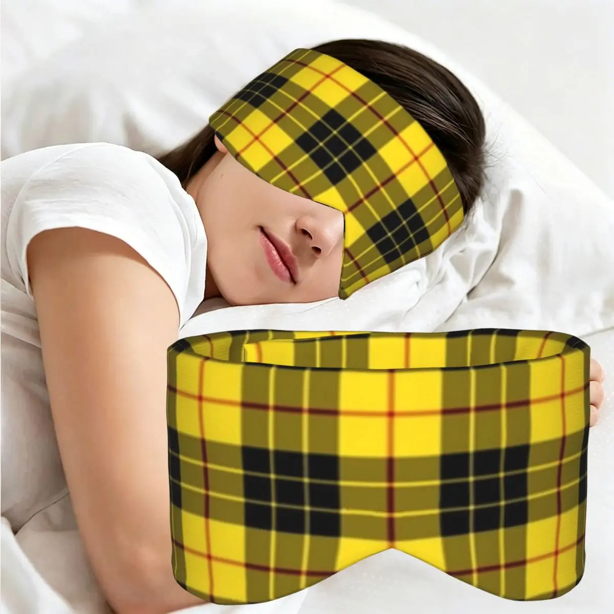 Clan MacLeod Tartan sleep eye mask Light Blocking Portable Eye Cover for Girls Boys Office Nap Party Gift Eyeshade eyepatch
