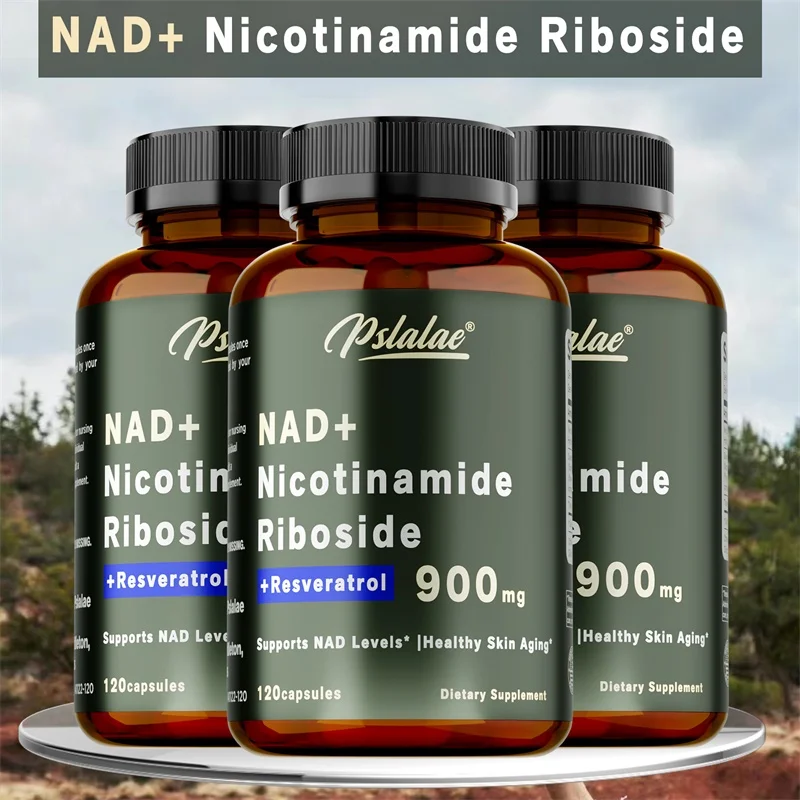 

NAD+ Nicotinamide Riboside - Contains Resveratrol To Support Healthy Aging, Energy Production, Cell Repair, and Boost Immunity