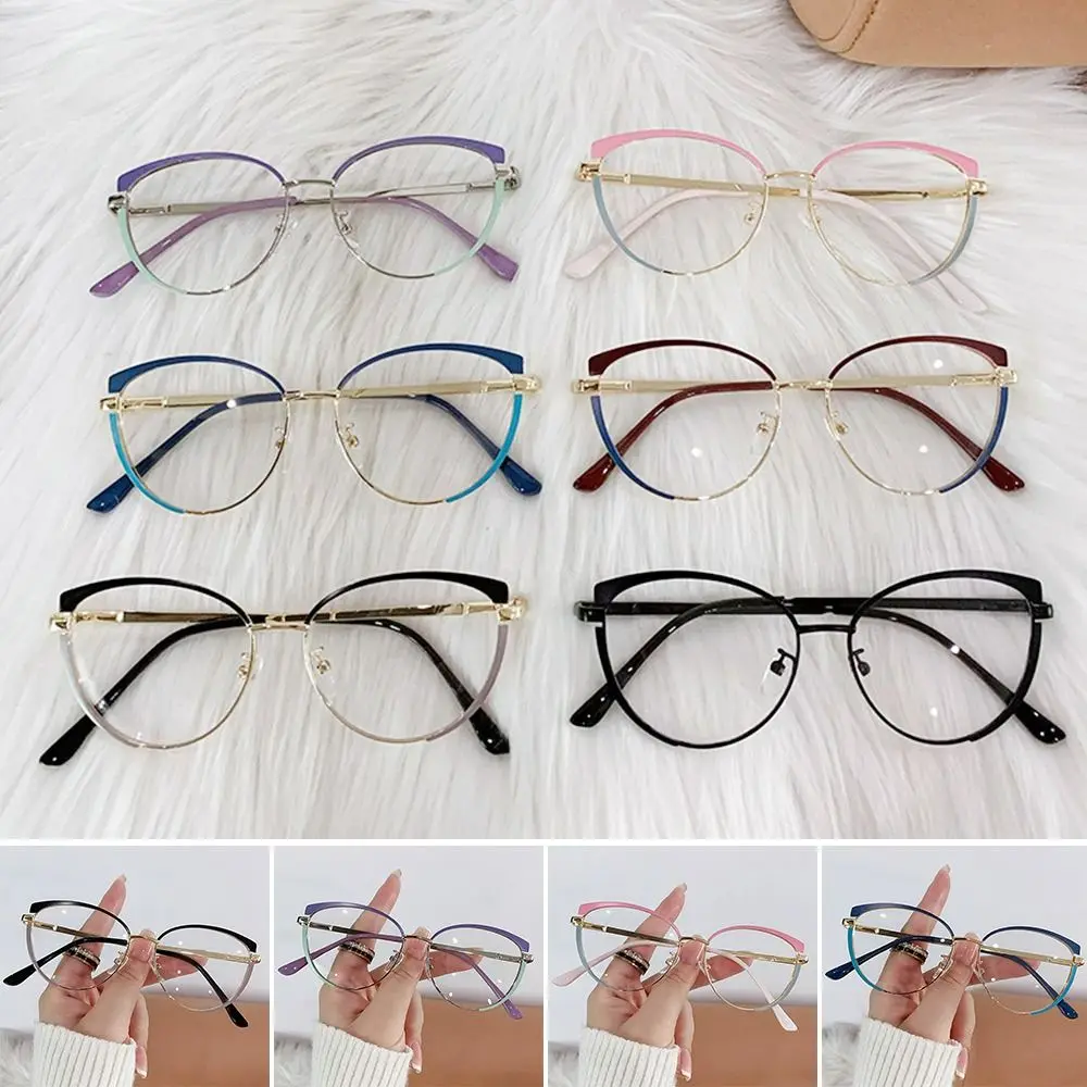 

Eye Protection Anti-Blue Light Glasses Portable Blue Ray Blocking Ultralight Square Eyeglasses Metal Frame Eyewear Office