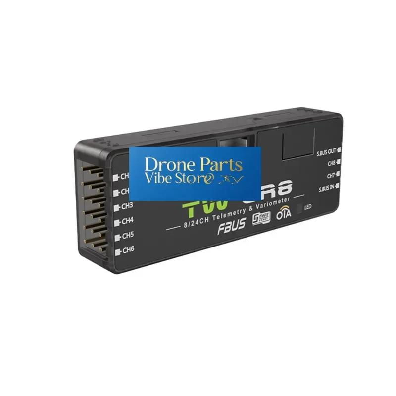 DronePFrSky TW GR8 Dual 2.4G Receiver With 8CH Ports / High-precision Variometer Sensor / Black-Box Function