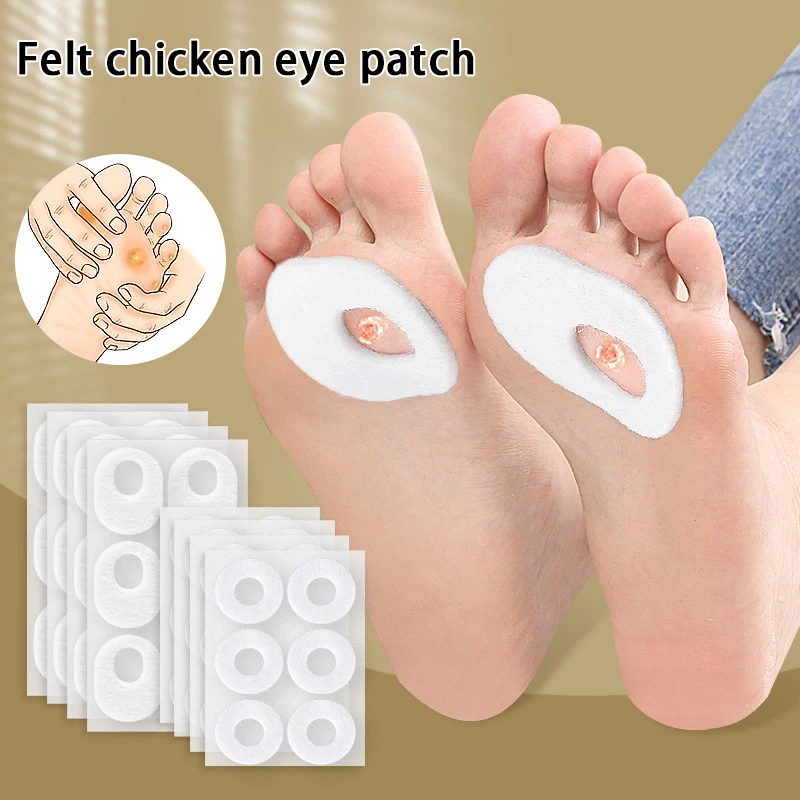 6 Pcs/Sheet Self Adhesive Cushions Soft Heel Pad Toe Corn Callus Protectors Pads Foot Corn Protectors Pads Foam Round Oval