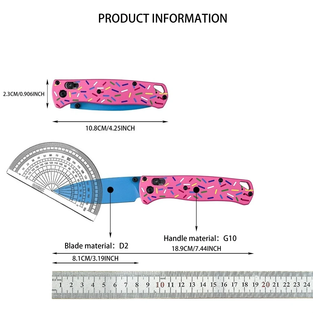 BM-535 سكين للفرد دونات مقبض التخييم في الهواء الطلق المشي لمسافات طويلة سكينة تكتيكية سكين صيد EDC سكاكين الجيب D2 شفرة G10 مقبض