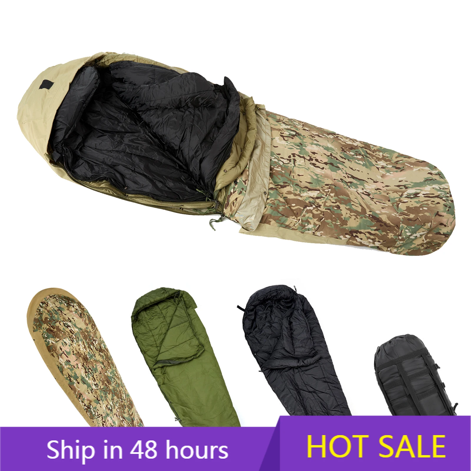 

YTYIN AKmax Modular Sleeping Bags System 3 in 1 for All Sesons Bivy Cover Multicam Camouflage