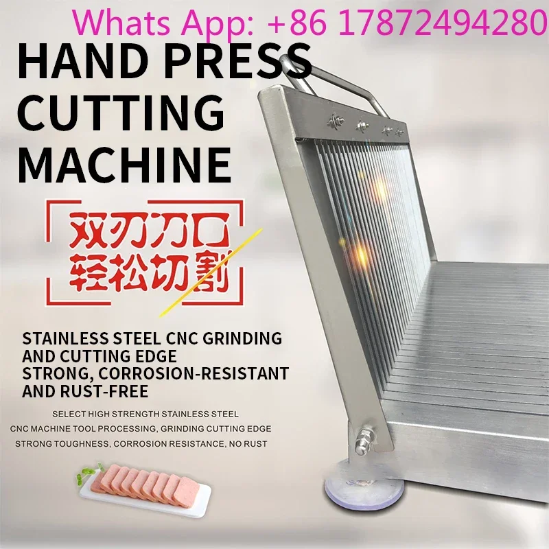 Thickened Stainless Steel Double-blade Manual Slicer Multi-function Hand Pressure  for Vegetable Meat Cooked Food