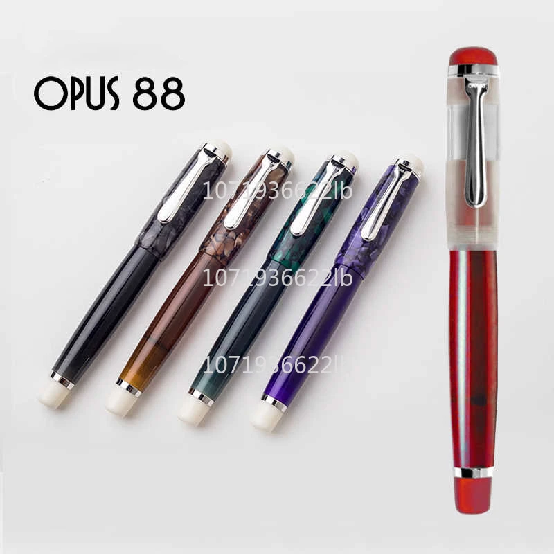 OPUS 88 Omar Color Series Ebonite Fountain Pen JOWO Nib Drop-in Ink Pen Calligraphy Writing Gift Students Suppiers