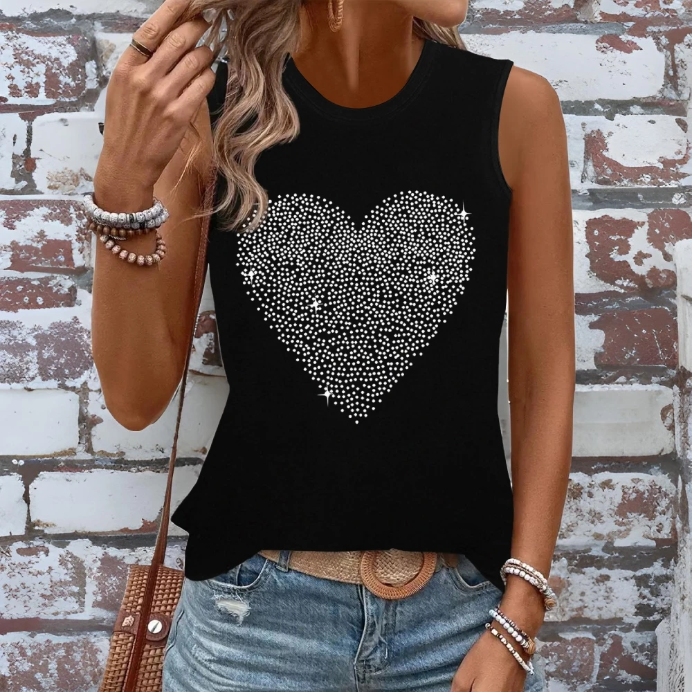 

Women's Clothing New Graphic Print Tank Top Sleeveless Casual Loose Top For Summer & Spring Street Daily Tops Clothes Outfits