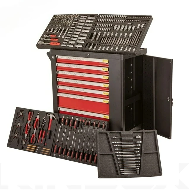 

Customizable232PCS Tool Cabinet 7 Drawer Hand Tool Set Mechanical Box Trolley Metal Tool Set