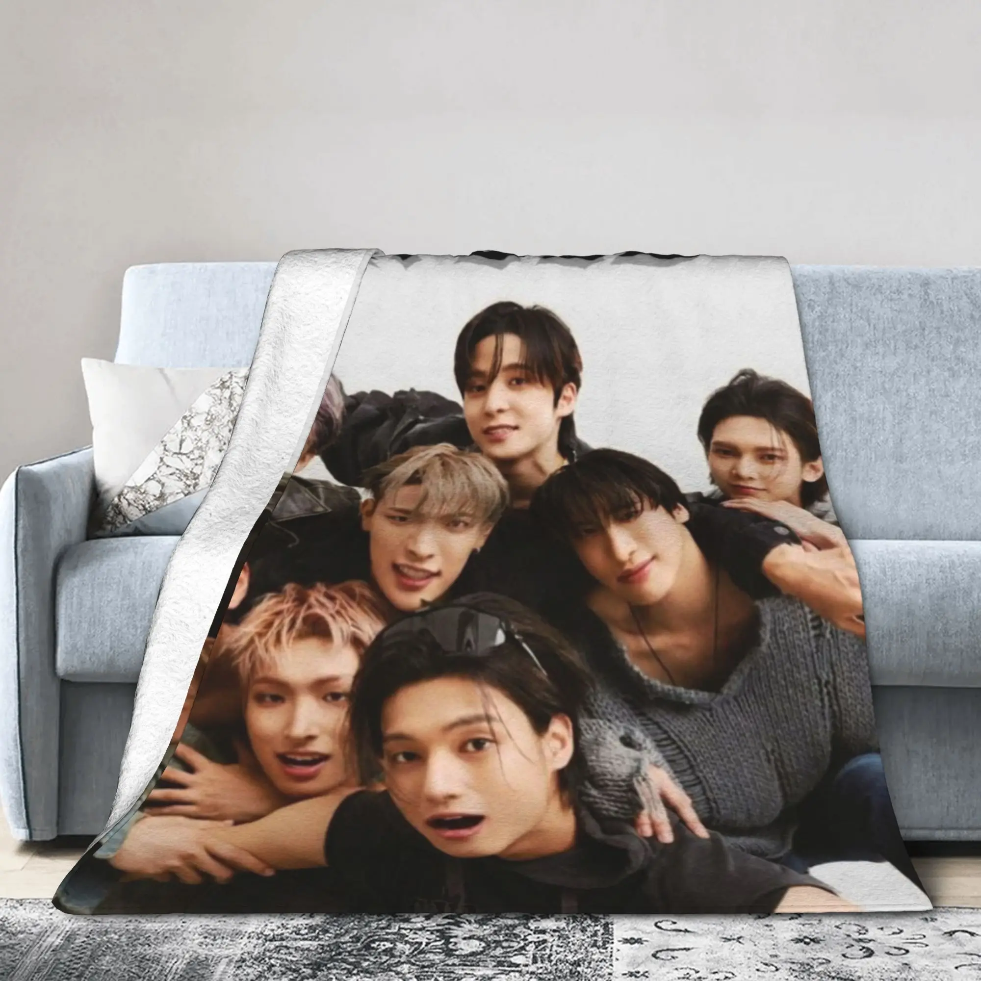 

Ateez Band Blankets Soft Flannel Relax Present Throw Blanket Bedspread