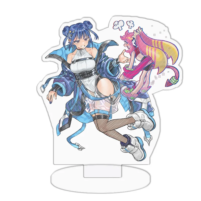 Anime jogo fãs presente ornamentos de mesa yugioh acrílico sinal de pé mágico escuro menina labrado ki-sikil ornamento decoração brinquedo