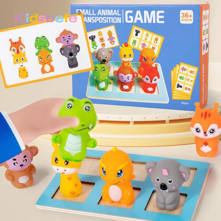 6 pçs animal fantoches de dedo do bebê aprendizagem precoce brinquedos montessori criança classificação brinquedo macio figuras dos desenhos animados para crianças educação presente