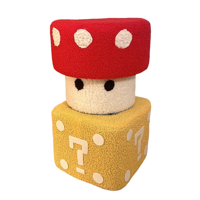

Hot Sales Modern Home Living Room Portable Lamb Wool Solid Wood Stool Handcrafted Creative Ottoman For Bedroom Or Shoes Storage