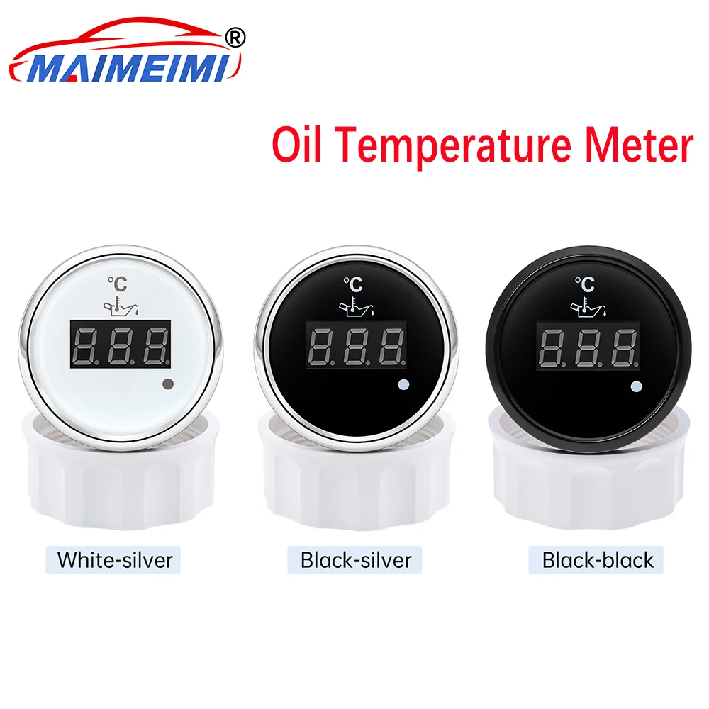 

Измеритель температуры масла 50-150 градусов по Цельсию с красной подсветкой и сигнализацией или с датчиком температуры масла 52 мм Автомобильный датчик