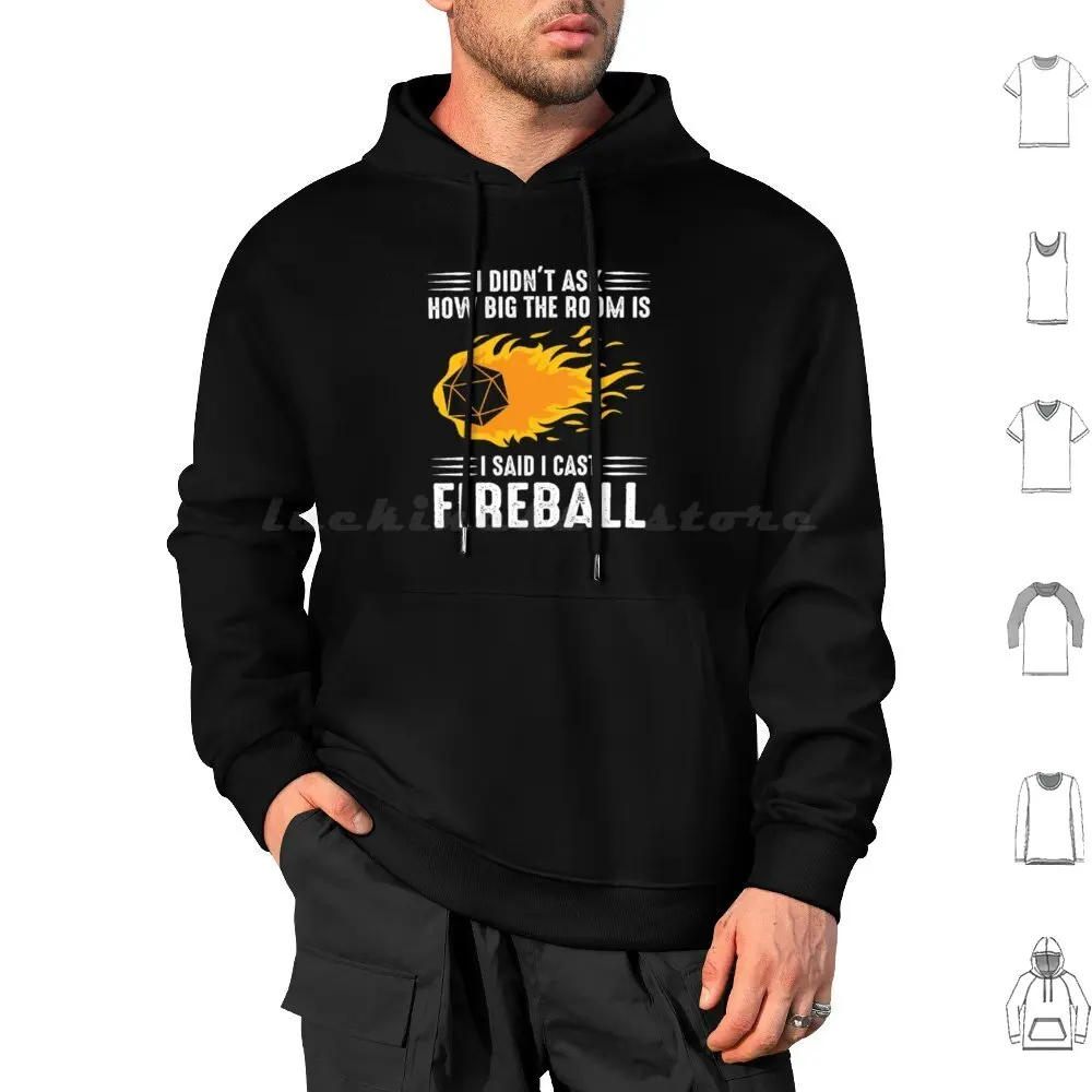 I Cast Fireball Hoodies Long Sleeve And Fantasy And Board Game And Dice How To Play And And Game Dnd Chibi And 2023 And