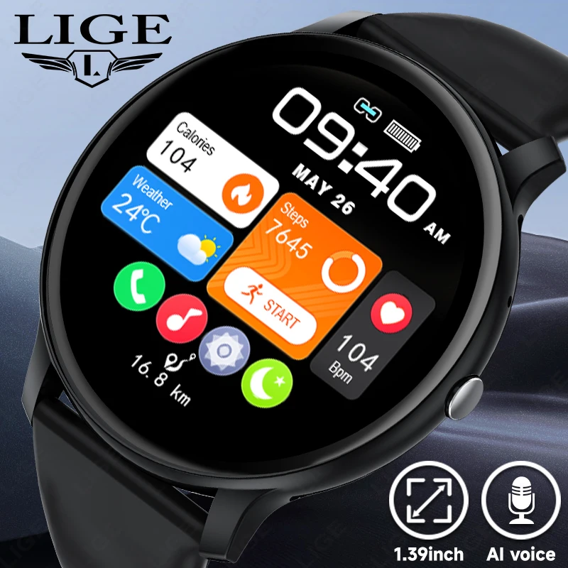 

New LIGE Smart Watch Men Bluetooth Call Sports Fitness Watches Heart Rate Women‘s Health Monitor Smartwatch Gift For Android iOS