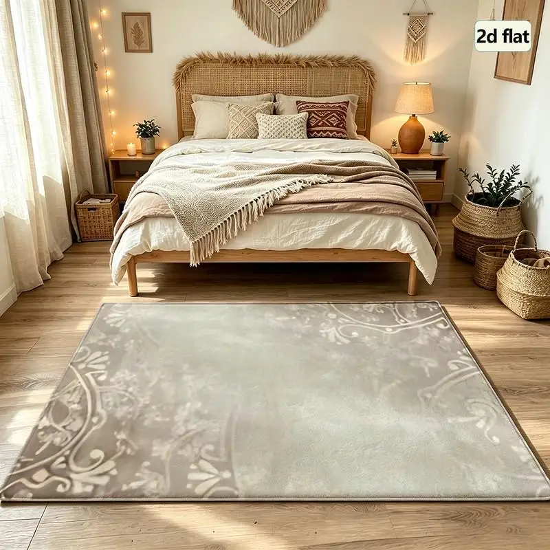 1 Piece of Vintage Ornate Floral Patterned Carpet, Soft and Comfortable, Suitable for All Seasons, Easy to Maintain, Ideal for Living Room, Bedroom, Dining Room, Entryway, and Home Decor in Autumn and Winter.